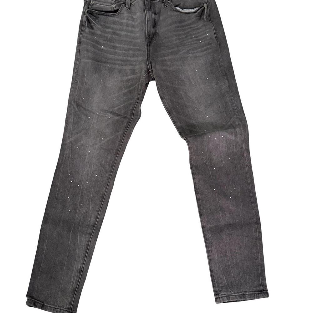 Pacsun 32 x 30 gray skinny paint splatter